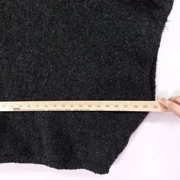 Sita Murt Turtleneck Poncho Sweater Size Small Sherpa Fleece Pullover - Picture 3 of 12